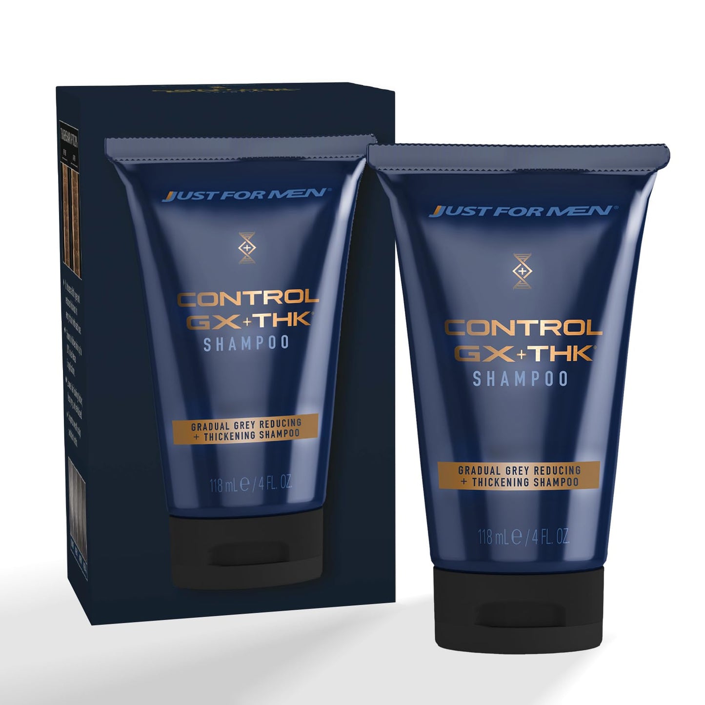 Just for Men Control GX + THK Thickening Shampoo with Grey Reduction, Shampoo for Thinning Hair with Alpha Keratin, Thickens Hair Up to 20%, Works Beauty and Personal Care Just for Men