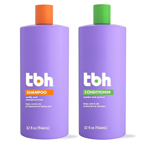 TBH Kids & Teen Shampoo and Conditioner Set - Sulfate & Paraben Free, Lightweight & Hydrating Hair Care for All Hair Types - 2-Pack, 32 oz Each Beauty & Personal Care TBH