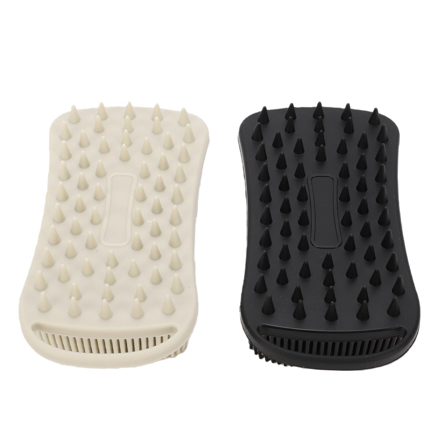 TYTOGE 2pcs Silicone Bath Scrubber Double Sided Exfoliating Soft Body Scrubber Massage Brush for Shower Beauty and Personal Care TYTOGE