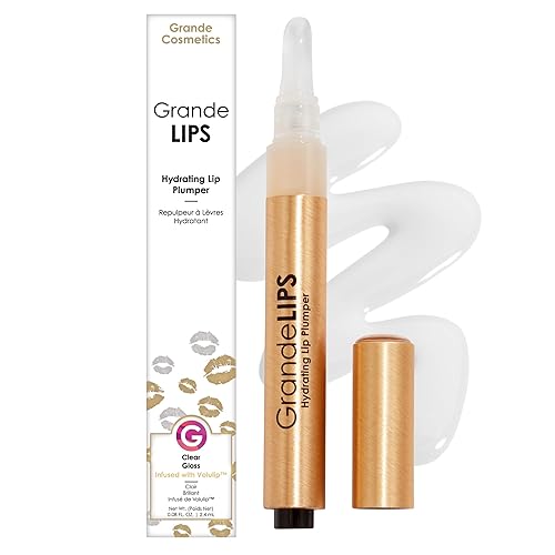 Grande Cosmetics GrandeLIPS Hydrating Lip Plumper Gloss - for Fuller-Looking, Hydrated Lips - Clear (0.084 oz) Beauty & Personal Care Grande Cosmetics