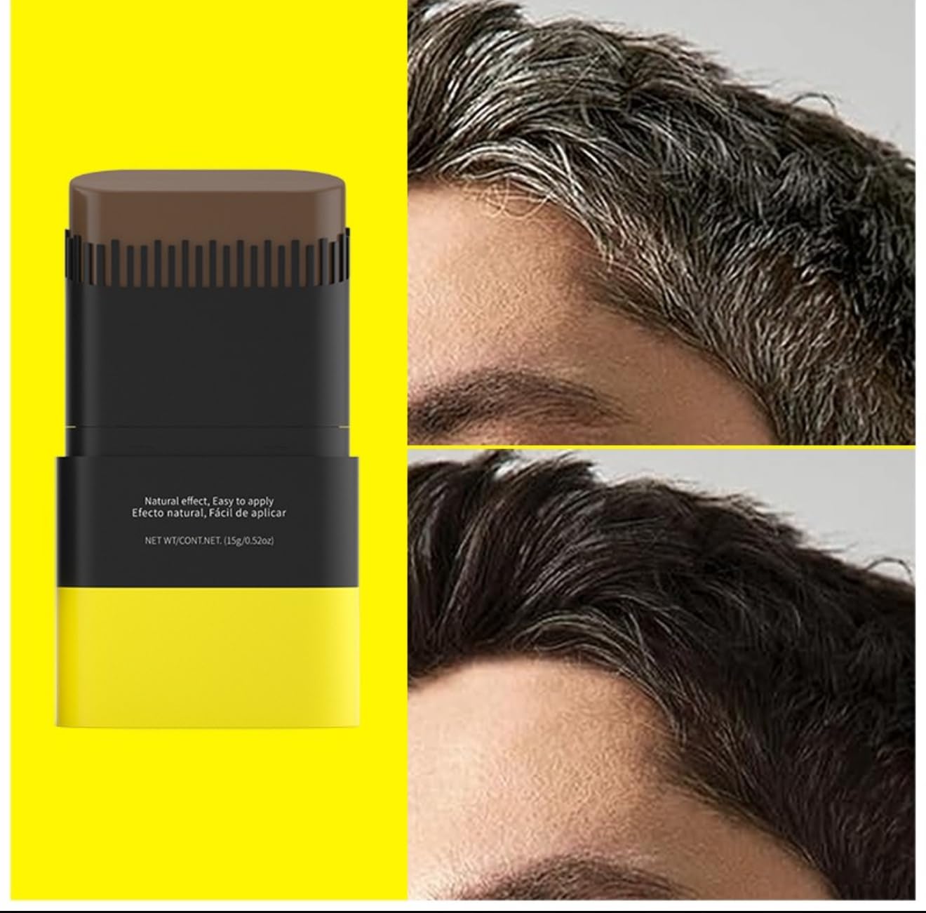 Hair Root Touch-Up Stick, Instant Grey Root Cover Up | Dual-Sided Ergonomic Comb Design For Natural Gray Coverage Conceals Hair Thinning Hair Beauty & Personal Care ABBASI & CO