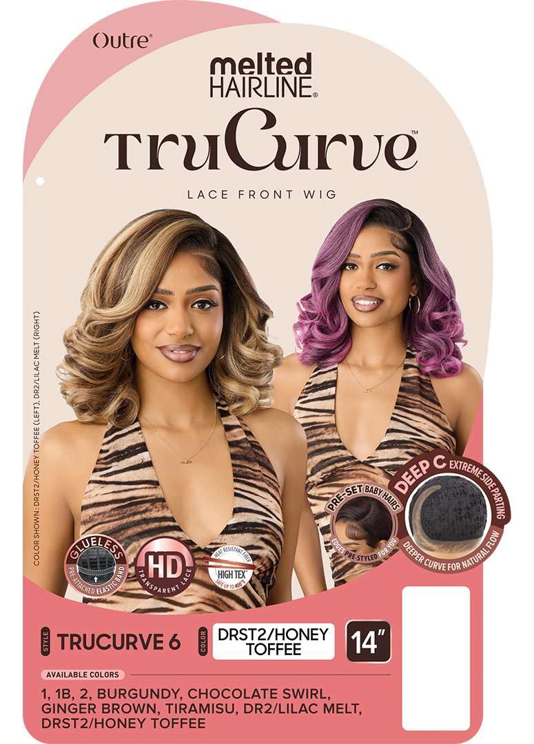 Outre Lace Front Wig - Melted Hairline - TruCurve - TruCurve 6 (JET BLACK 1)