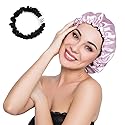 ELIHAIR Stain Bonnet Silky Sleep Cap Adjustable Satin Cap for Night Sleeping Hair Bonnet Reversible Double Layer Light Purple/Black Beauty & Personal Care ELIHAIR