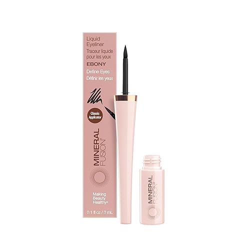 Mineral Fusion Liquid Eyeliner, Ebony, 0.1 Ounce (Packaging May Vary) Beauty & Personal Care Mineral Fusion