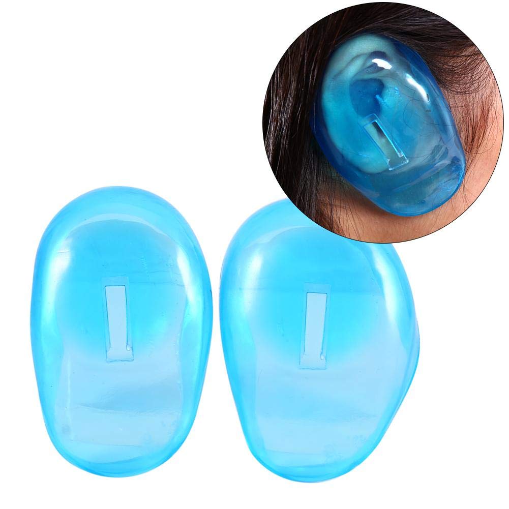 2pcs Blue Ear Cover Caps Hair Dye Shield Protector for Hair Dye Anti Staining Plastic Earmuffs Beauty and Personal Care Simlug