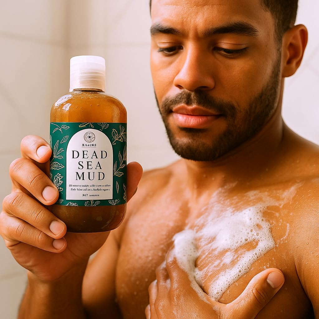 Nature Skin Shop Dead Sea Mud Body Wash, Detoxifying & Purifying Mineral-Rich Cleanser for Body Acne, Clogged Pores & Oily Skin, Natural Spa Quality Beauty & Personal Care Nature Skin Shop