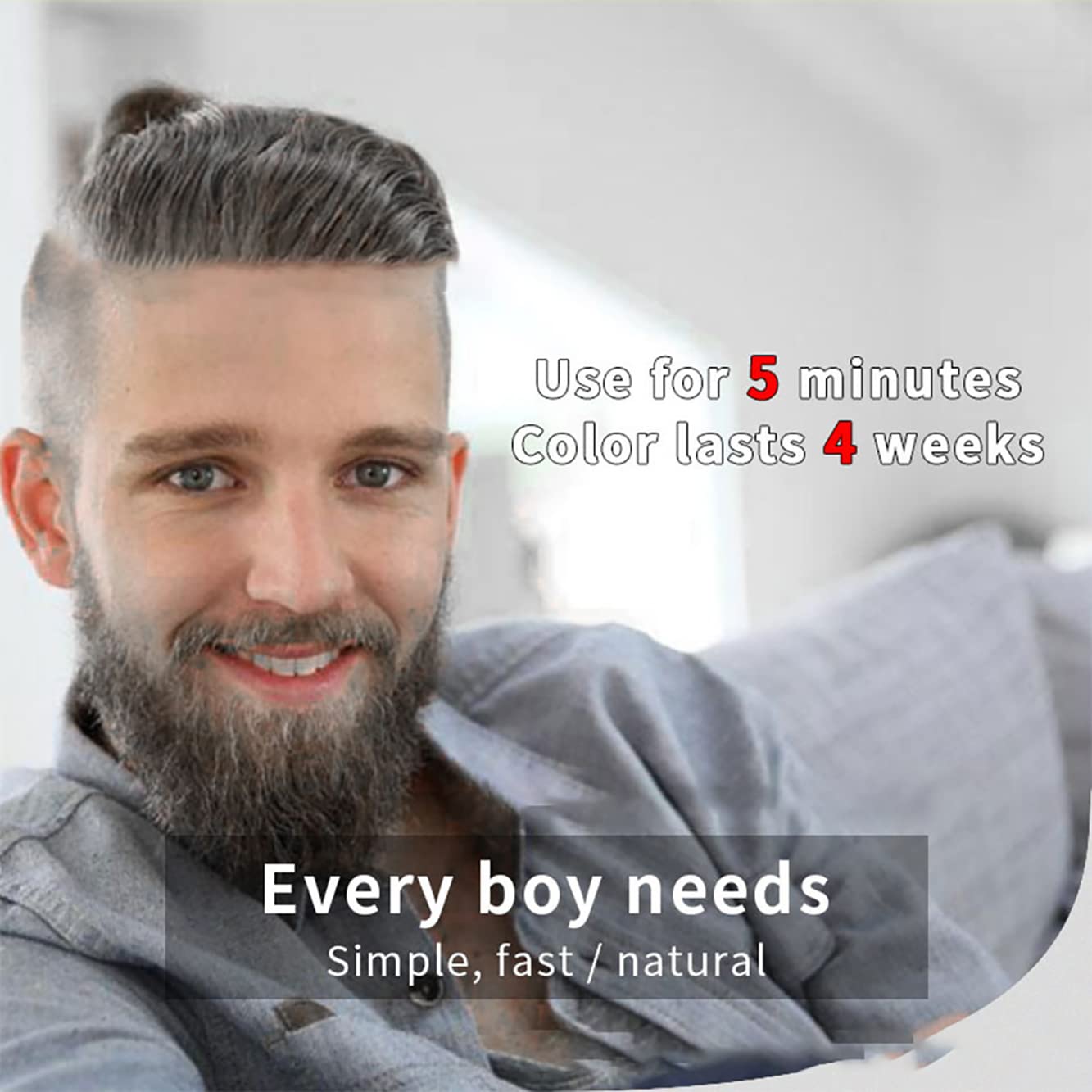 Natural Darkening Beard Blackening Color Shampoo, Beard Coloring for Men Dye Shampoo (1Box/10Pcs) Beauty and Personal Care MQSHUHENMY