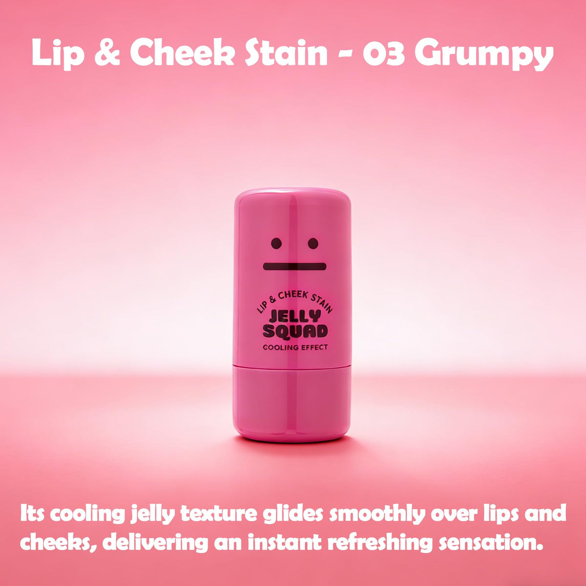 OZ LAB Jelly Squad Lip and Cheek Tint, Cooling Jelly Blush Stick, Grumpy