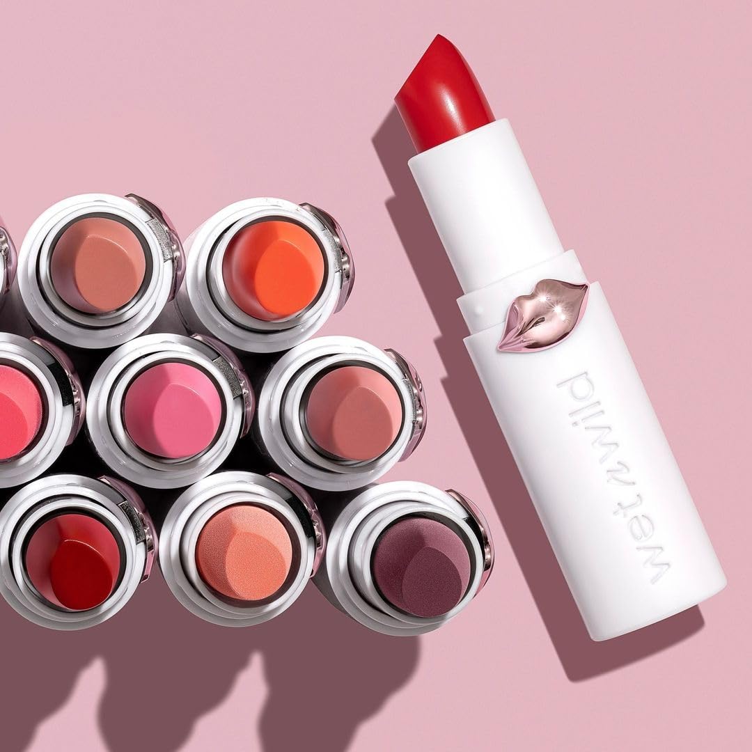 wet n wild Mega Last High-Shine Lipstick Lip Color, Infused with Seed Oils For a Nourishing High-Shine, Buildable & Blendable Creamy Color Beauty & Personal Care wet n wild