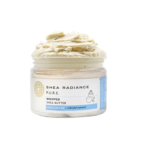 Shea Radiance P.U.R.E. Whipped Shea Butter with Colloidal Oatmeal - Whipped Body Butter Blended with Skin Soothing Oatmeal & Moisturizing Rice Bran Beauty & Personal Care Shea Radiance