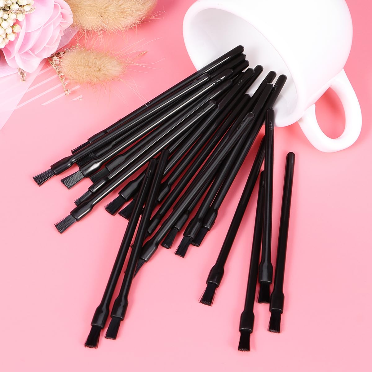 100PCS Disposable Lip Brush Applicator Disposable Lip Gloss Brushes Lipstick Wands Applicator Flat Brush Makeup Cosmetic Tools Beauty & Personal Care FRCOLOR