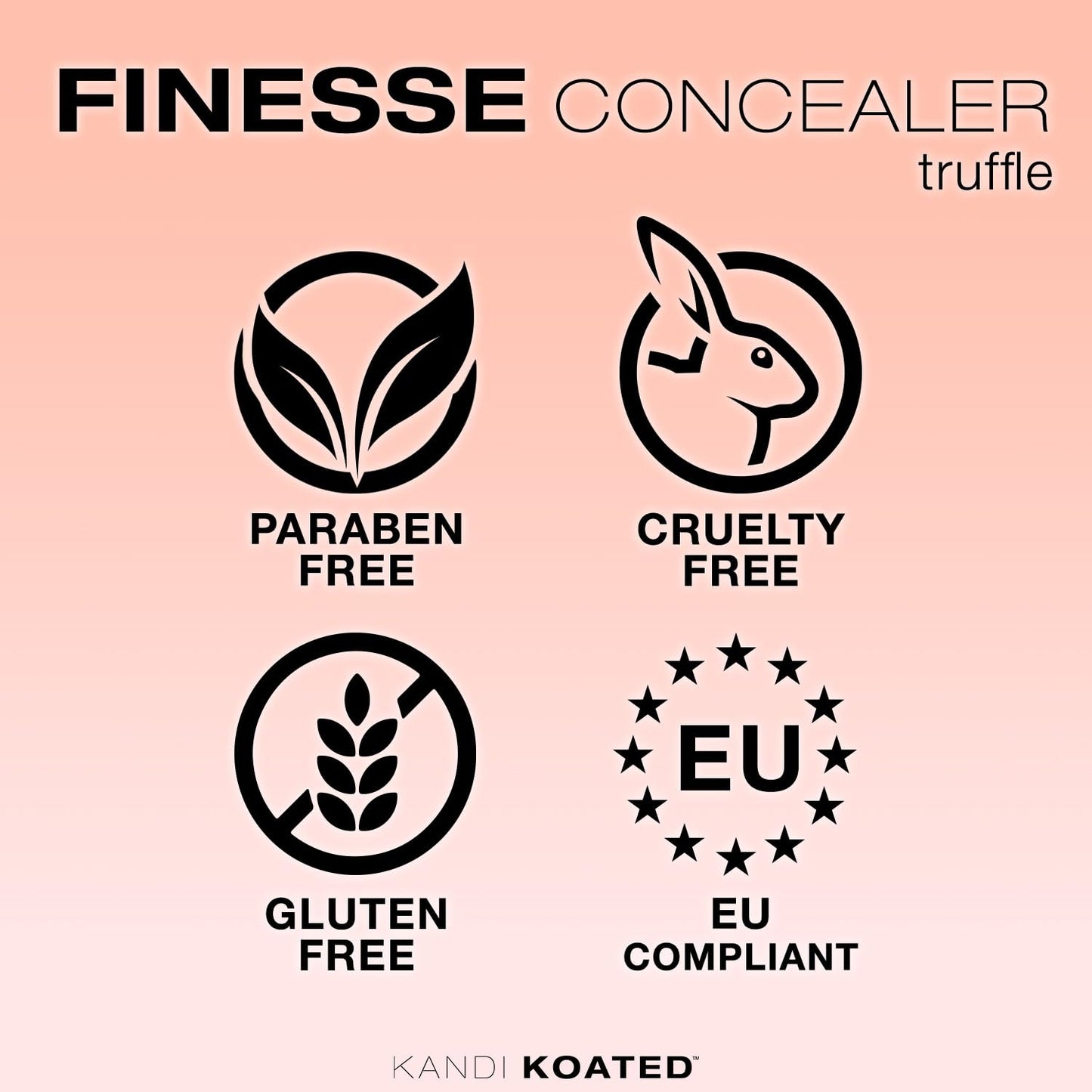 Kandi Koated Finesse Concealer [Truffle Cool Dark] Cream Concealer Stick by Kandi Burruss for Dark Circles | Paraben-Free, Cruelty-Free, Blendable Beauty & Personal Care Kandi