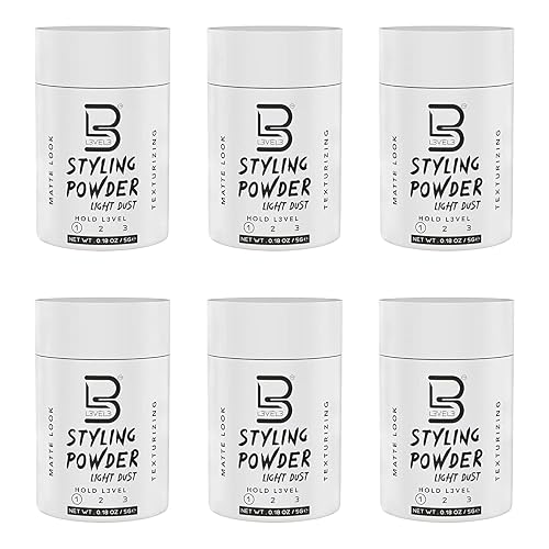 L3 Level 3 Travel Styling Powder - Small 0.18 oz for Travel - Natural Look Mens Powder (6, White) Beauty & Personal Care L3