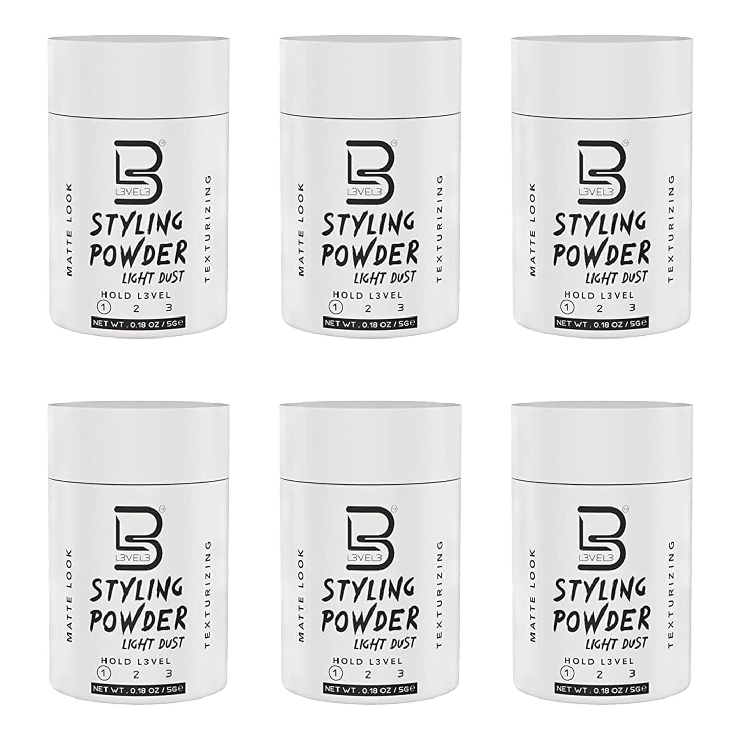 L3 Level 3 Travel Styling Powder - Small 0.18 oz for Travel - Natural Look Mens Powder (6, White) Beauty & Personal Care L3