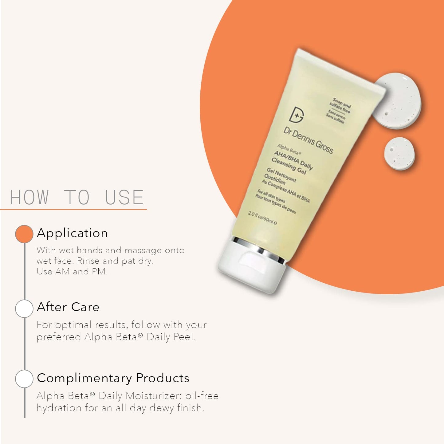 Dr Dennis Gross Alpha Beta® AHA/BHA Daily Cleansing Gel, for Skin That is Dull, Congested and Uneven Tone & Texture (2 Fl Oz) Beauty & Personal Care Dr Dennis Gross