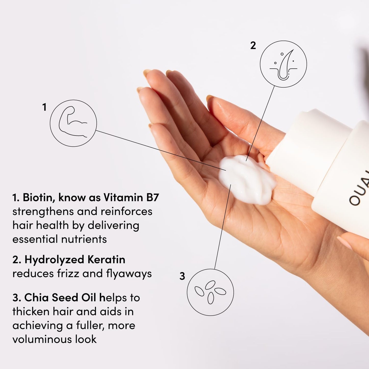 OUAI Fine Shampoo and Conditioner Set - Sulfate Free Shampoo and Conditioner for Women & Men - Made with Keratin, Marshmallow Root, Shea Butter Beauty & Personal Care OUAI