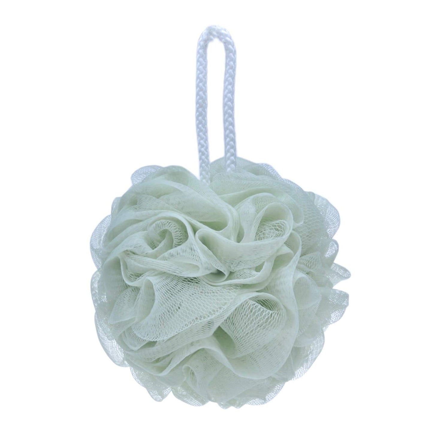 LISSOMPLUME Mesh Pouf Bath Sponge Exfoliating Shower Ball Pom Cleaning Accessory Green Color Beauty and Personal Care LISSOMPLUME