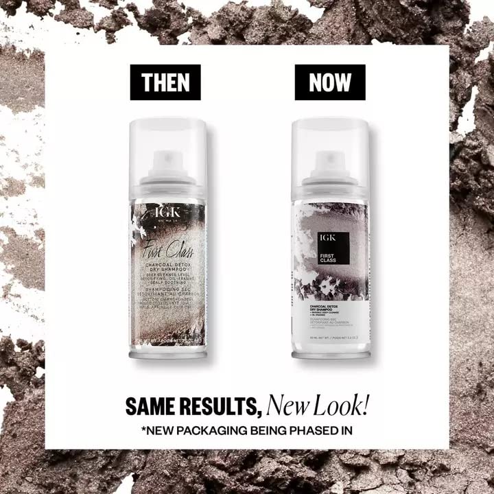 IGK FIRST CLASS Charcoal Detox Dry Shampoo Travel | Volume + Soothes Scalp + Balance Oil | Vegan + Cruelty Free | 2 Oz Beauty & Personal Care IGK