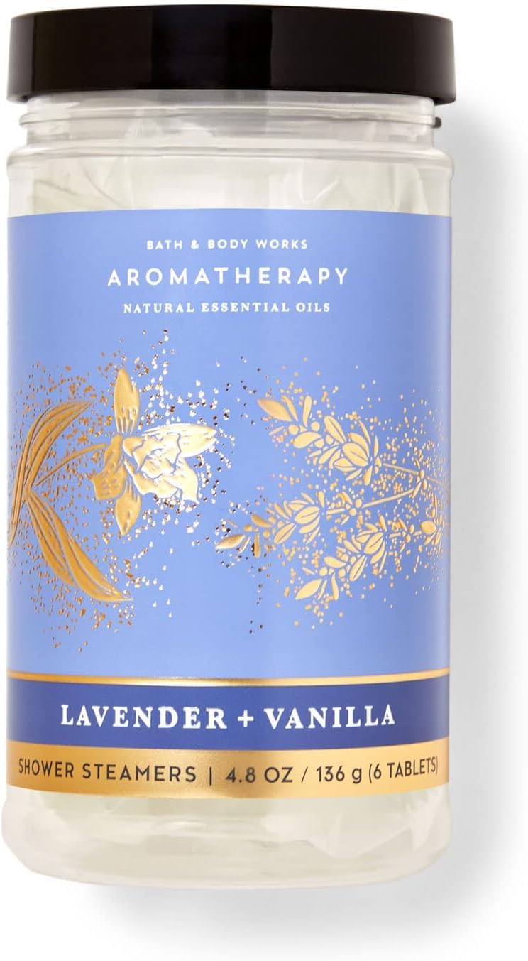 Bath & Body Works Aromatherapy Shower Steamers 4.8 OZ / 136 G Bottle (6 Tablets) (Lavender + Vanilla) Beauty and Personal Care Bath & Body Works