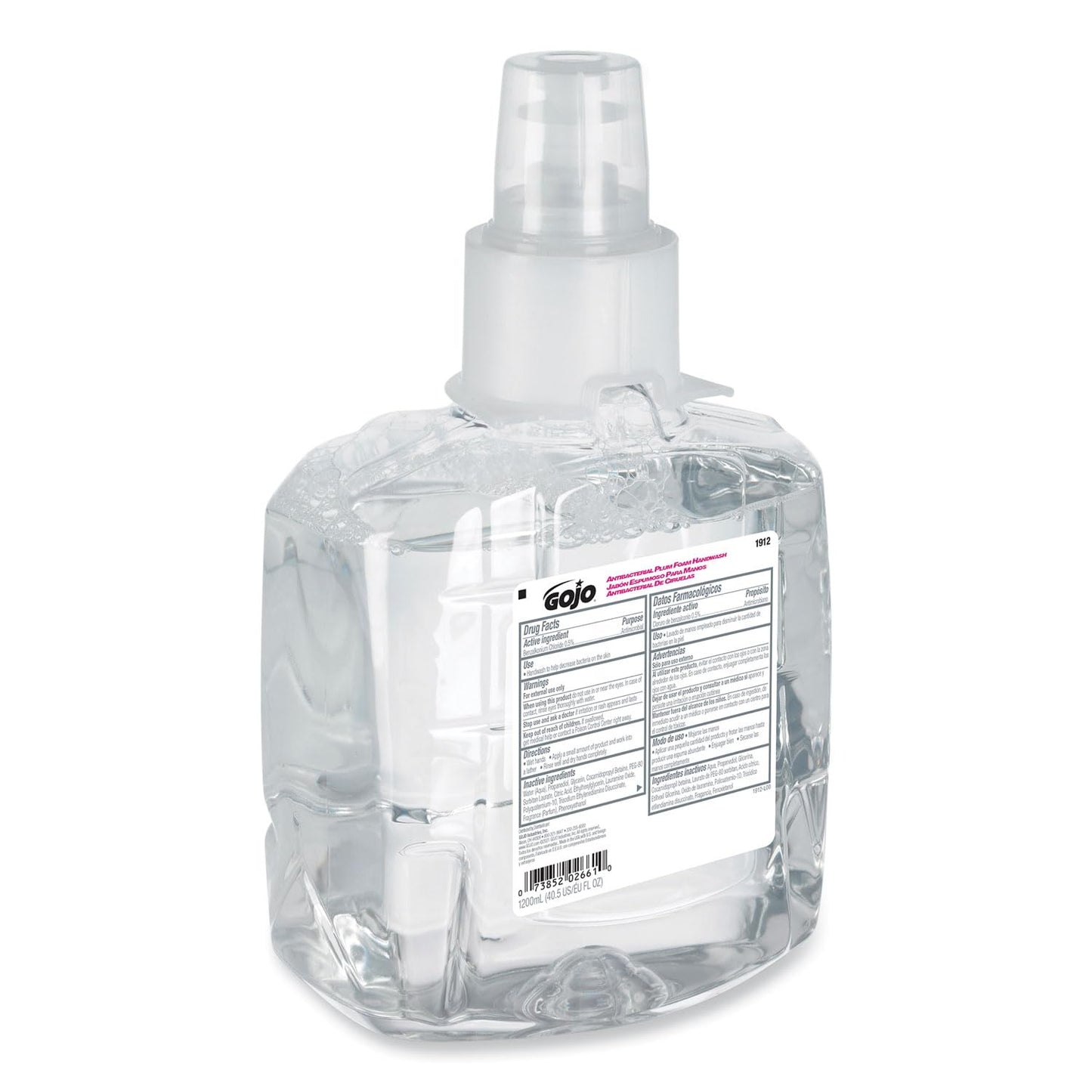 GOJO 1912-02 Antibacterial Plum Foam Hand Refill, Single Unit, 1200 mL Beauty & Personal Care GOJO