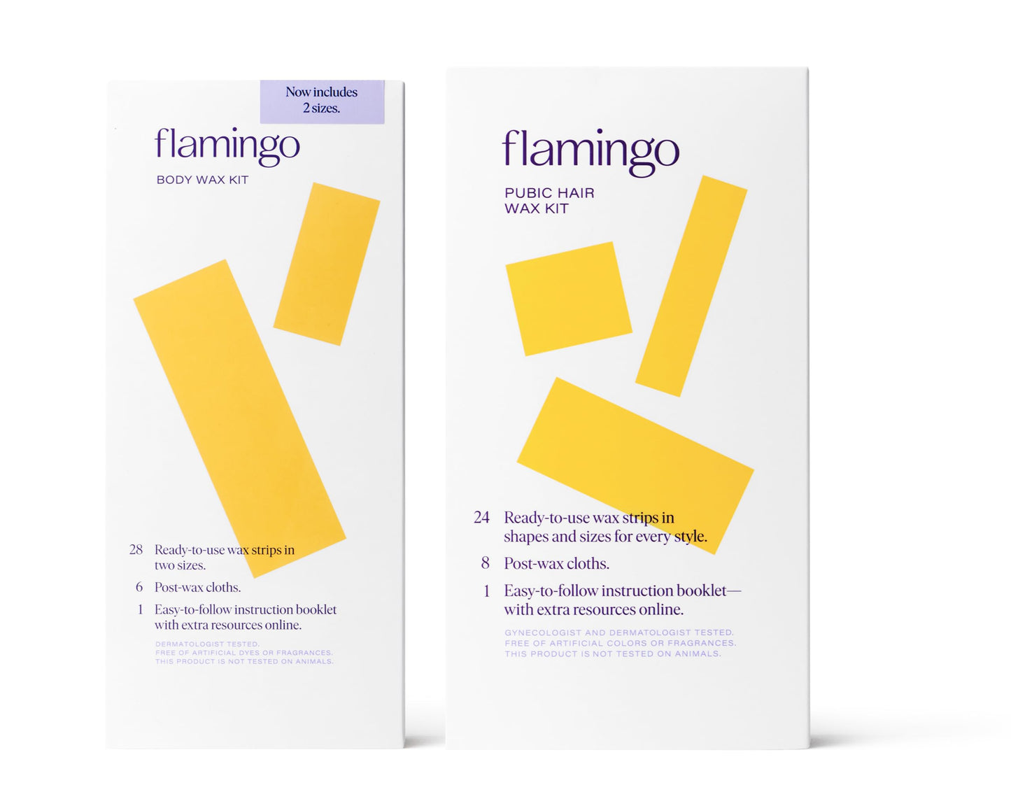 Flamingo Wax Kit- Body, Face & Pubic Wax Kits- Contains 20 Face & Pubic Wax Strips, 28 Body Wax Strips, 14 Post-Wax Cloths, 1 Calm Serum Beauty and Personal Care Flamingo