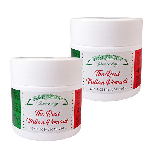 Barbero Grooming the Real Italian Pomade Medium Hold 5.07 oz / 150 ml pack of 2 Beauty & Personal Care Barbero
