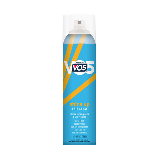 Alberto V05 Shine Up Hair Spray - Styling Hair Spray - with Argan Oil and Silk Proteins - Lightweight, Non-Greasy Formula - Flyaway Control - 7 oz Beauty & Personal Care VO5