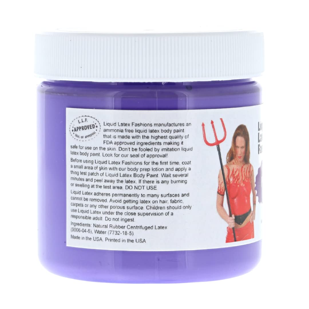 Purple 4 Oz - Liquid Latex Body Paint, Ammonia Free No Odor, Easy On and Off, Cosplay Makeup, Creates Professional Monster, Zombie Arts, Face Paint Beauty & Personal Care Liquid Latex Fashions