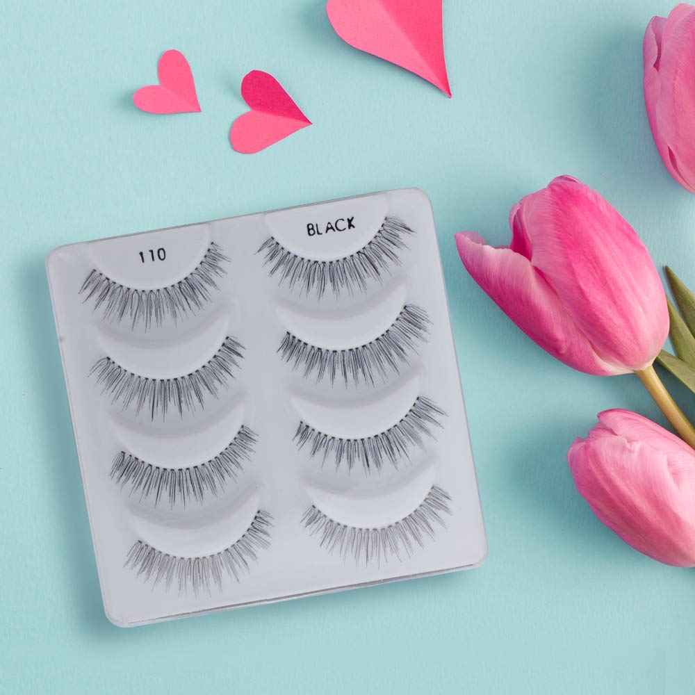 Ardell Natural False Eyelashes Multipack 110 Black - Comfortable Strip Lashes for Everyday Wear, 4 Pairs x 1 Pack Beauty & Personal Care Ardell