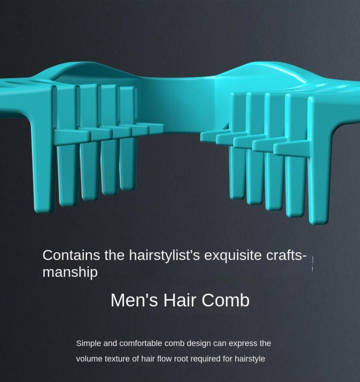 Fluffy texture styling comb with fluffy hair roots for boys, hair seams covering bangs, hair comb