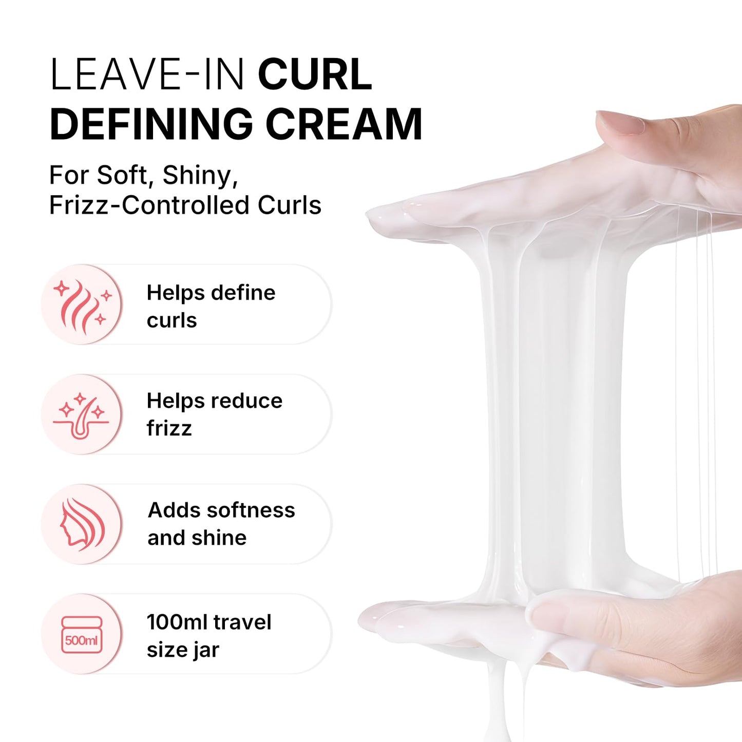 Karseell Curl Defining Cream for Wavy, Curly and Coily Hair, Leave-In Styling Cream to Help Control Frizz, Define Soft Curls and Add Shine, 100 mL Beauty and Personal Care Karseell