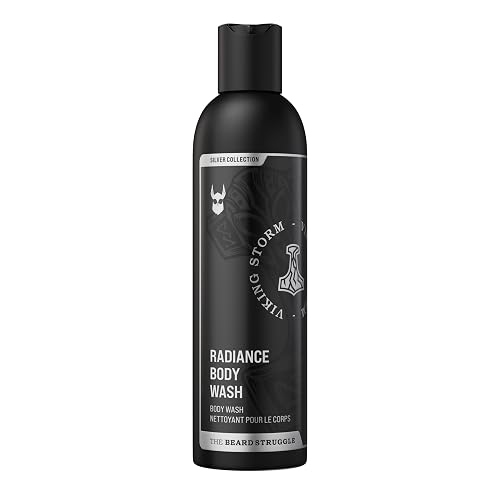 The Beard Struggle Men's Body Wash Viking Storm - Silver Collection - Skin Cleaning Agent - Natural Body Wash - Shower Gel Liquid Soap - 240 mL / 8 Beauty & Personal Care The Beard Struggle