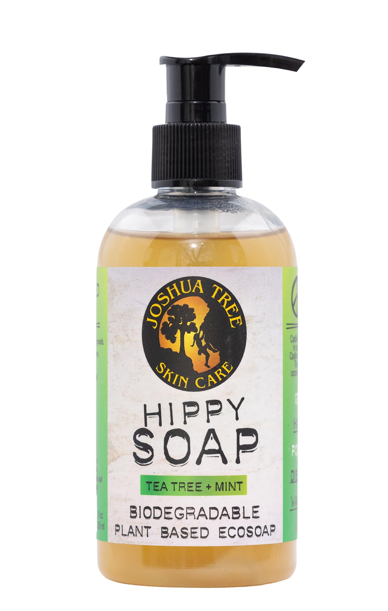 Joshua Tree Skin Care 8 oz. Organic Hippy Soap - Biodegradable Plant Based Eco Soap (Tea Tree + Mint) Beauty & Personal Care JOSHUA TREE