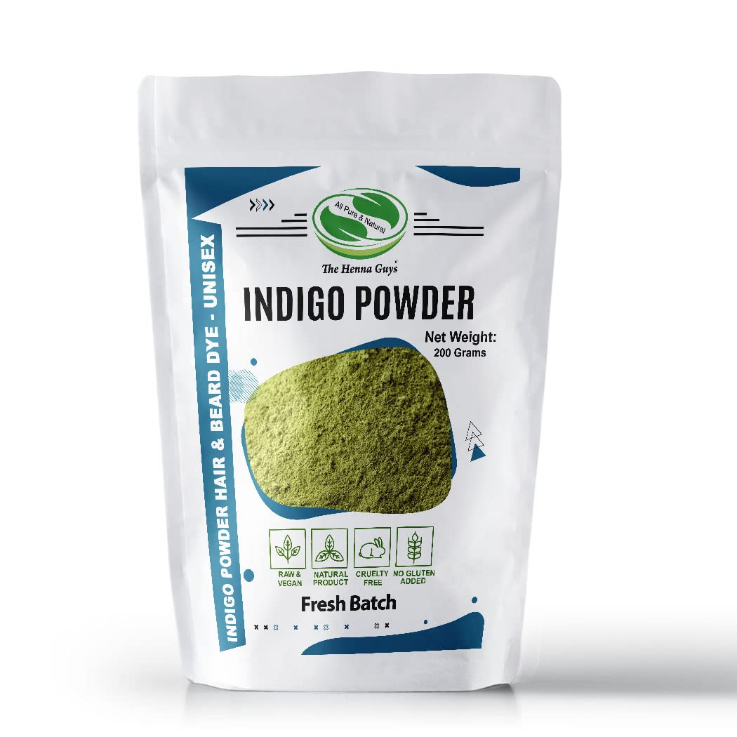 200 Grams INDIGO POWDER For Hair Dye/Color - The Henna Guys Beauty & Personal Care The Henna Guys