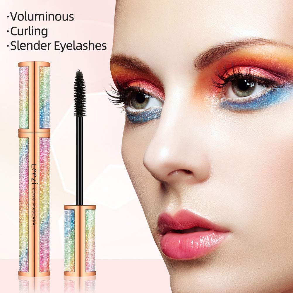 4D Silk Fiber Eyelash Mascara Waterproof - Thickening Long Lasting Smudge-Proof Natural Curling Lengthening All Day Exquisitely Extra Long Black (A) Beauty & Personal Care Earthsport