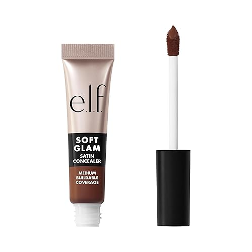 e.l.f. Soft Glam Satin Concealer, Medium Coverage For Blemishes & Under-Eye, Crease-Resistant, Long Lasting, Vegan , 60 Rich Cool Beauty & Personal Care e.l.f.