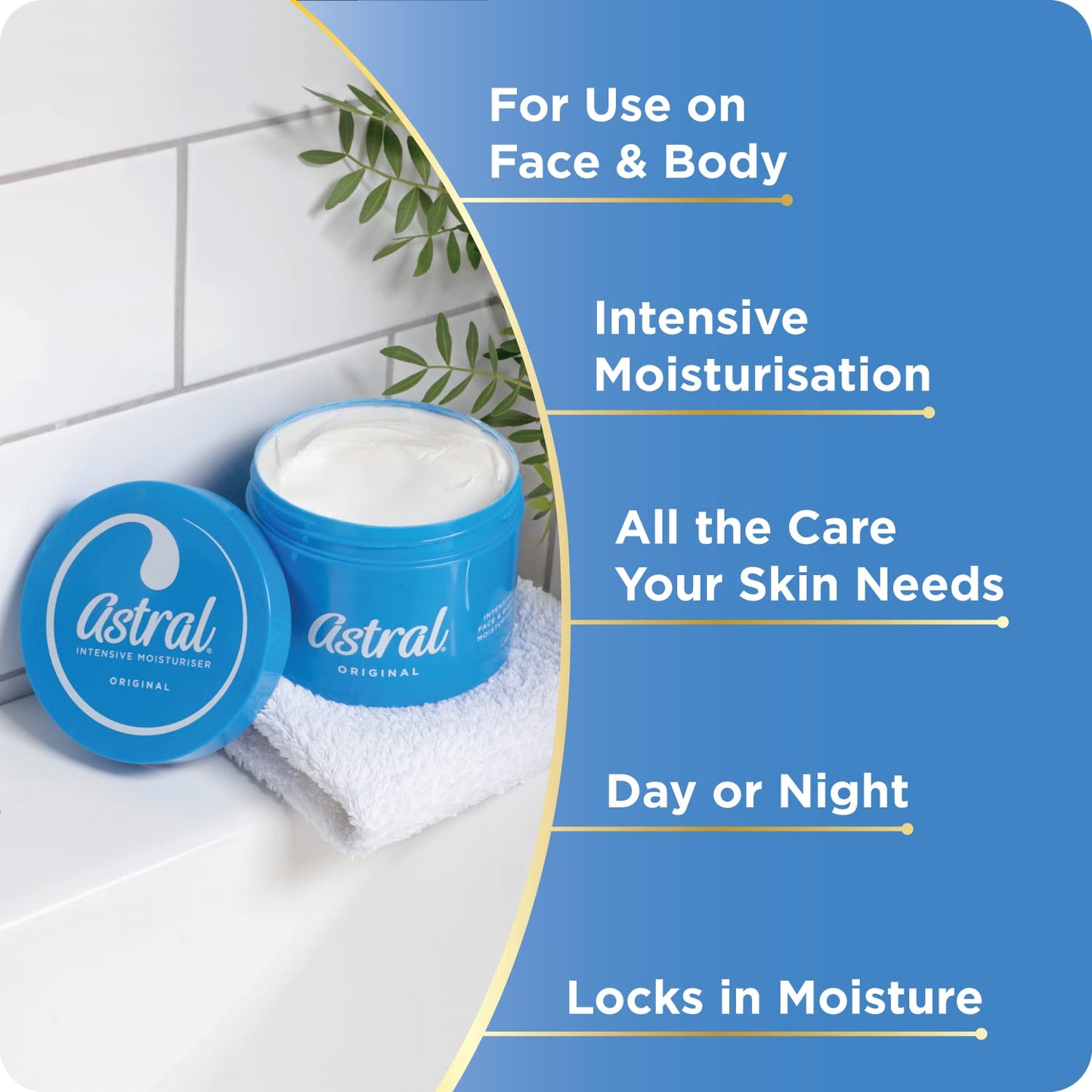 THREE PACKS of Astral Cream x 200ml by Astral Beauty & Personal Care ASTRAL