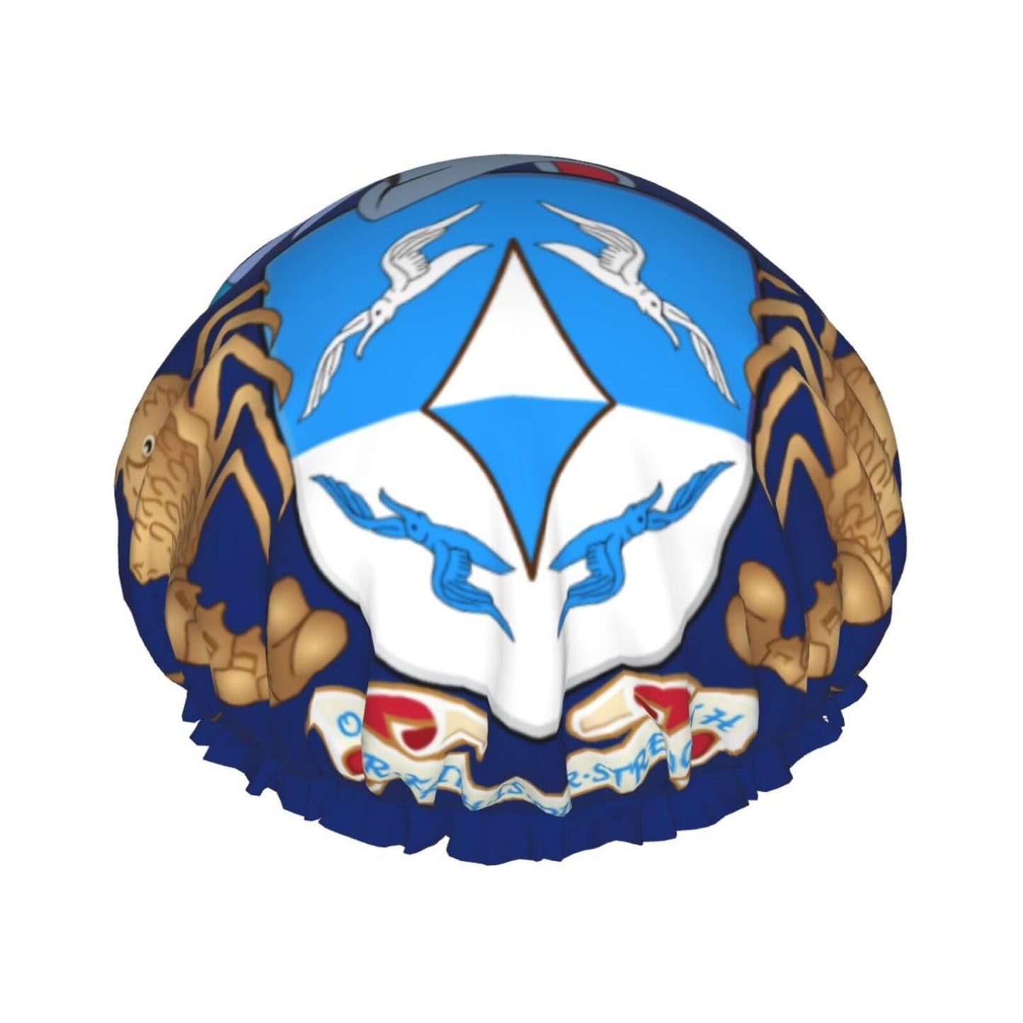 Tristan Da Cunha Flag Prints Shower Cap Double Layer Lined Waterproof Bathing Shower Hat Beauty and Personal Care Hayyett