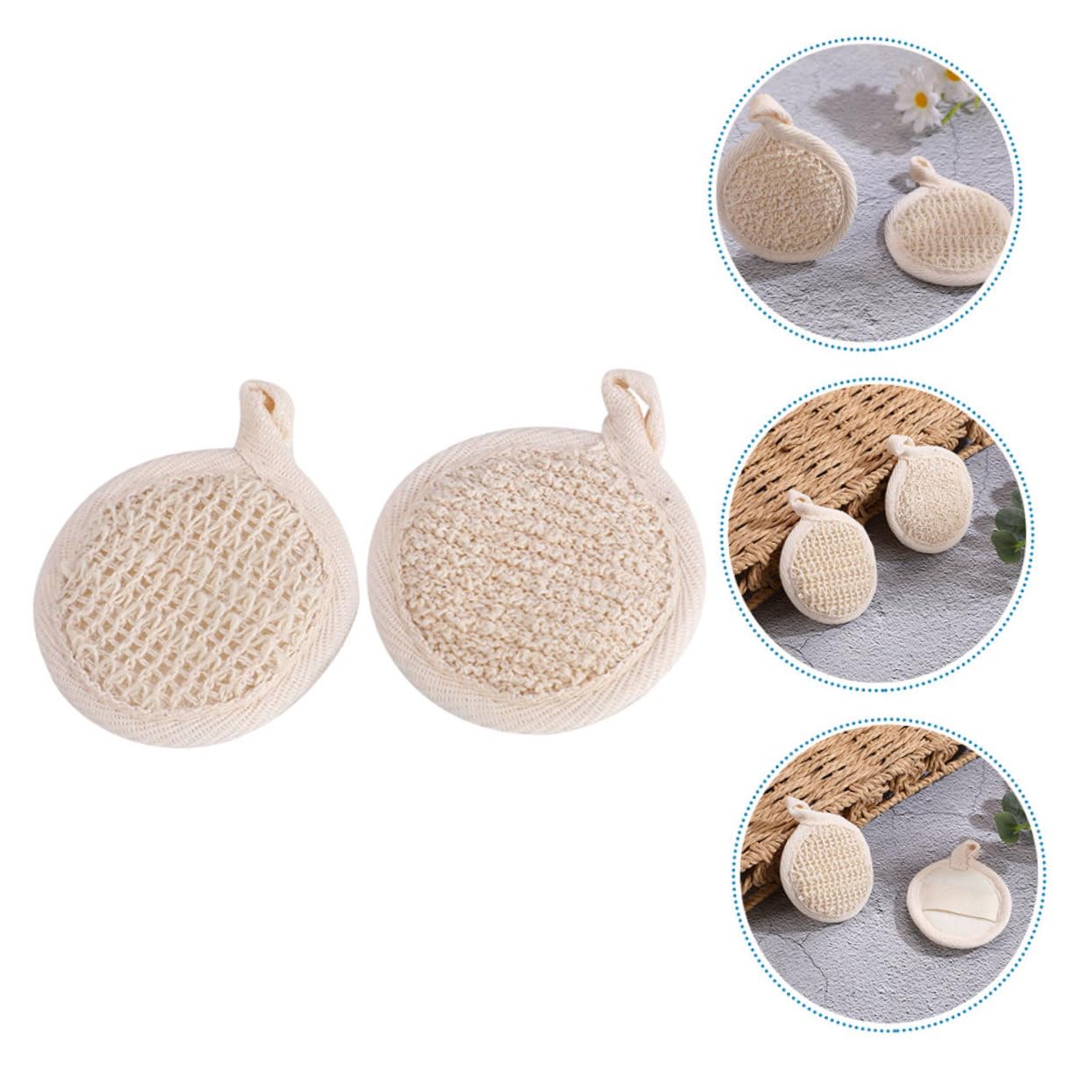 SOLUSTRE 2pcs Bath Towel Shower Loofah Sponge Shower Loofah Pad Sponge Scrubber Bubble Making Towel Scrubbing Wash Cloth Bath Scrub Body Numb Take a Beauty and Personal Care SOLUSTRE