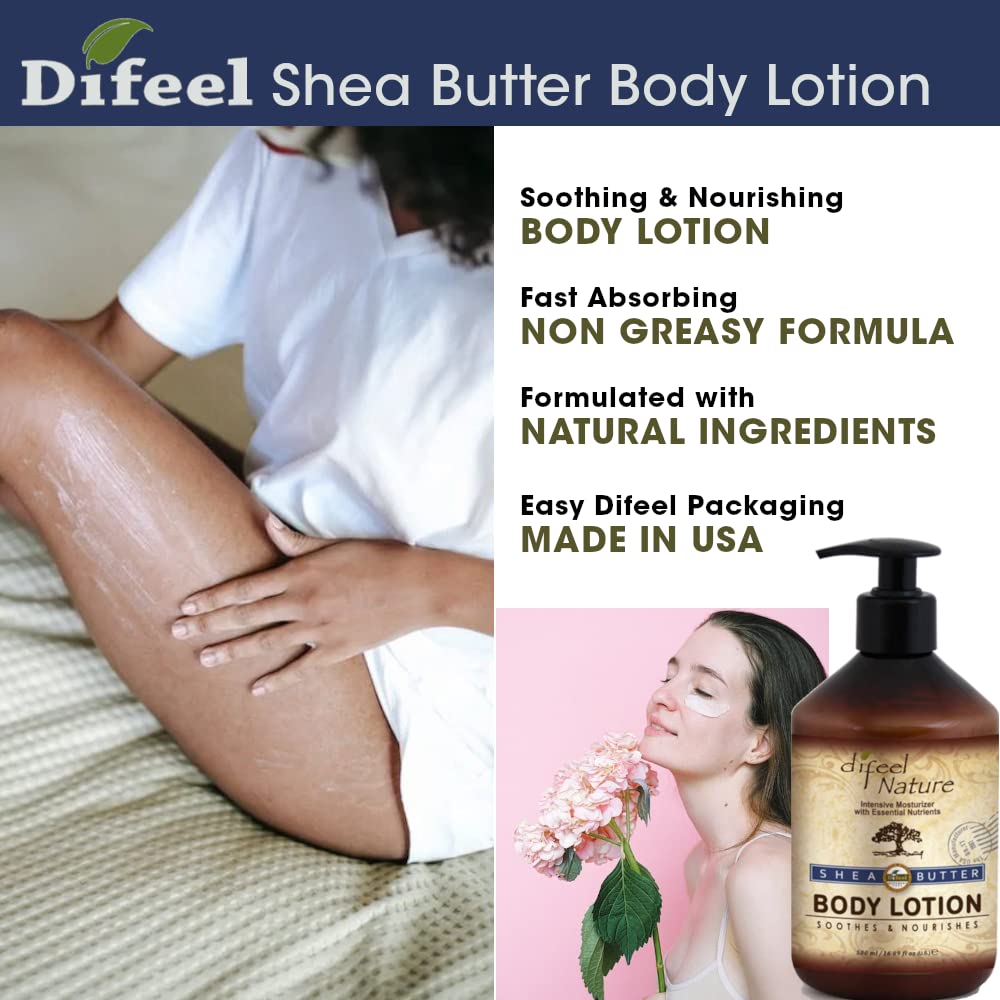 Difeel Organic Shea Butter Moisturizing Body Lotion Beauty & Personal Care Difeel