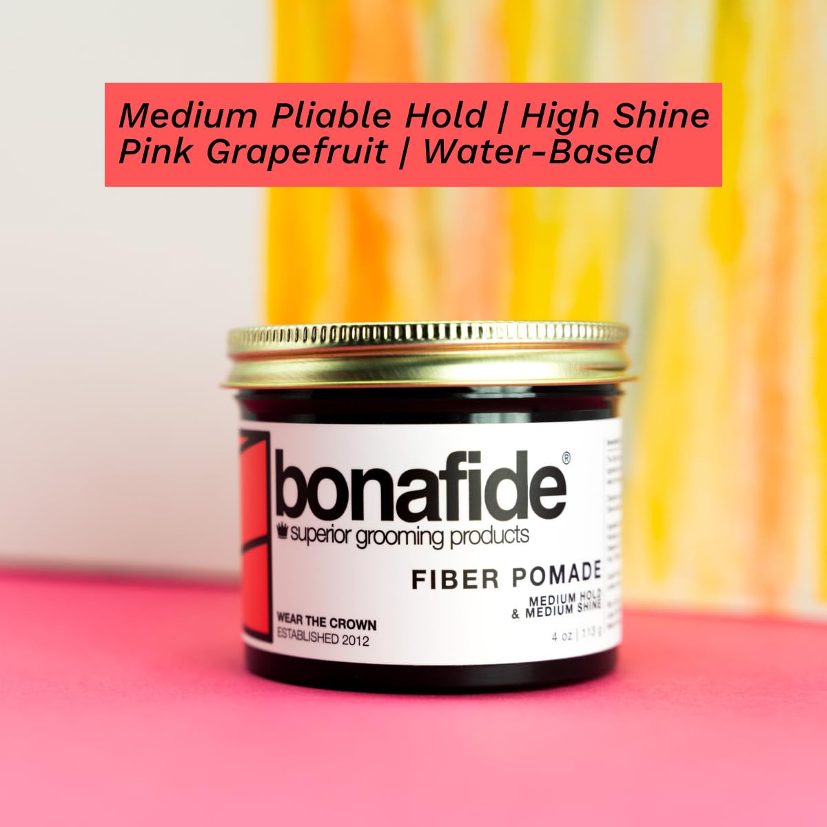 Bona Fide Pomade, Fiber Pomade 4 oz. | Medium Shine & Control for Messy Texture | Easy to Wash Out Beauty & Personal Care Bona Fide Pomade