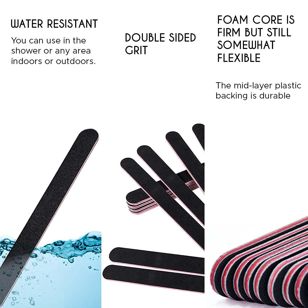 Karlash 10 PCS Professional Double Sided Nail Files Emery Board Grit Black Gel Cosmetic Manicure Pedicure Beauty & Personal Care Karlash