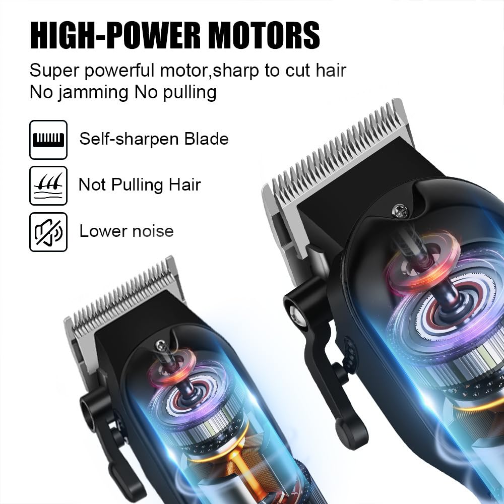 Hair Clippers/Trimmer Set for Men Professional, Cordless Clippers for Cutting, Electric Mchine with LED Digital Display and 8 Guide Combs Beauty and Personal Care QDKVTNDJZ