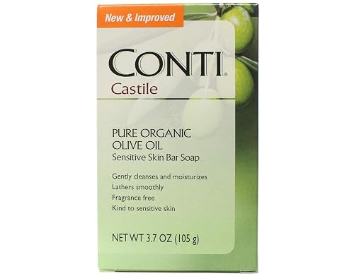 Conti Castile Pure Organic Olive Oil Sensitive Skin Bar Soap 3.7 Oz (Value Pack of 2) Beauty & Personal Care Conti