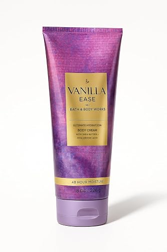 Bath & Body Works Vanilla Ease Ultimate Hydration Body Cream, 8 oz / 226 g - Aloe, Shea Butter, Cocoa Butter, 24-Hour Moisture (1) Beauty & Personal Care Bath & Body Works