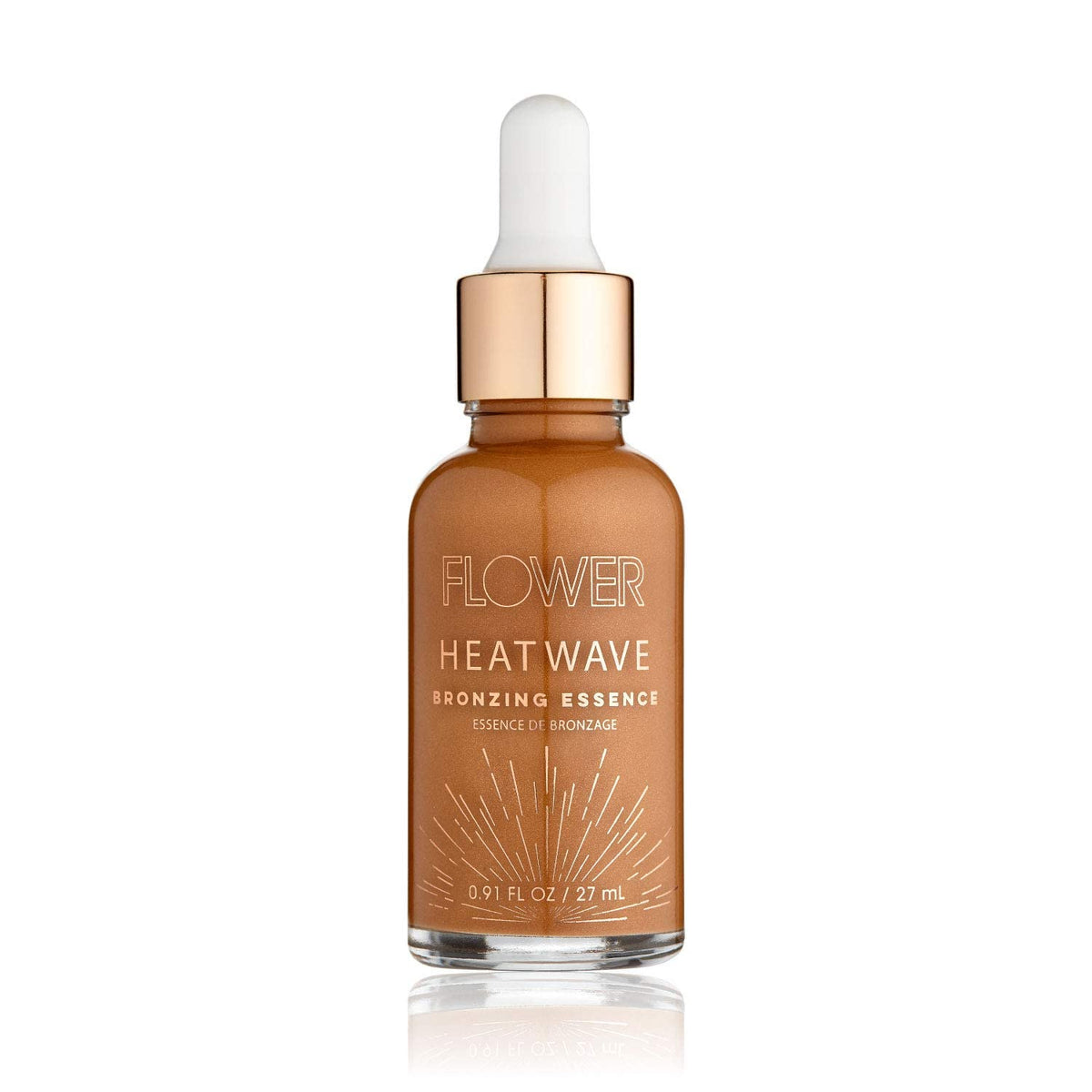 Flower Beauty By Drew Barrymore Heatwave Bronzing Essence Liquid Highlighter + Illuminator Bronzer Drops - Radiant + Natural Glow Finish - Oil-Free