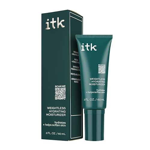 ITK Skincare Weightless Hydrating Face Moisturizer - Hydrates + Smoothes Skin - Niacinamide - Brighten Dark Spots - Hyaluronic Acid - Maintain Beauty & Personal Care ITK