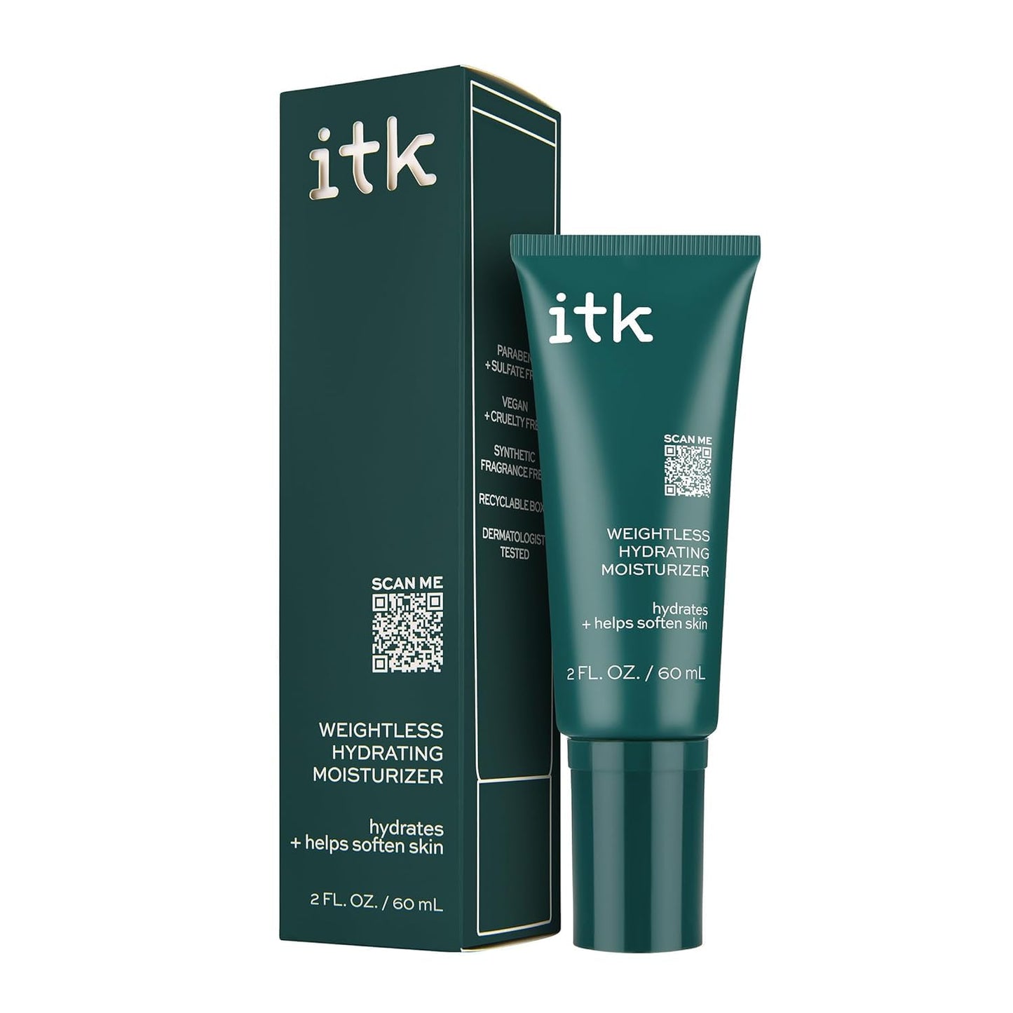 ITK Skincare Weightless Hydrating Face Moisturizer - Hydrates + Smoothes Skin - Niacinamide - Brighten Dark Spots - Hyaluronic Acid - Maintain Beauty & Personal Care ITK