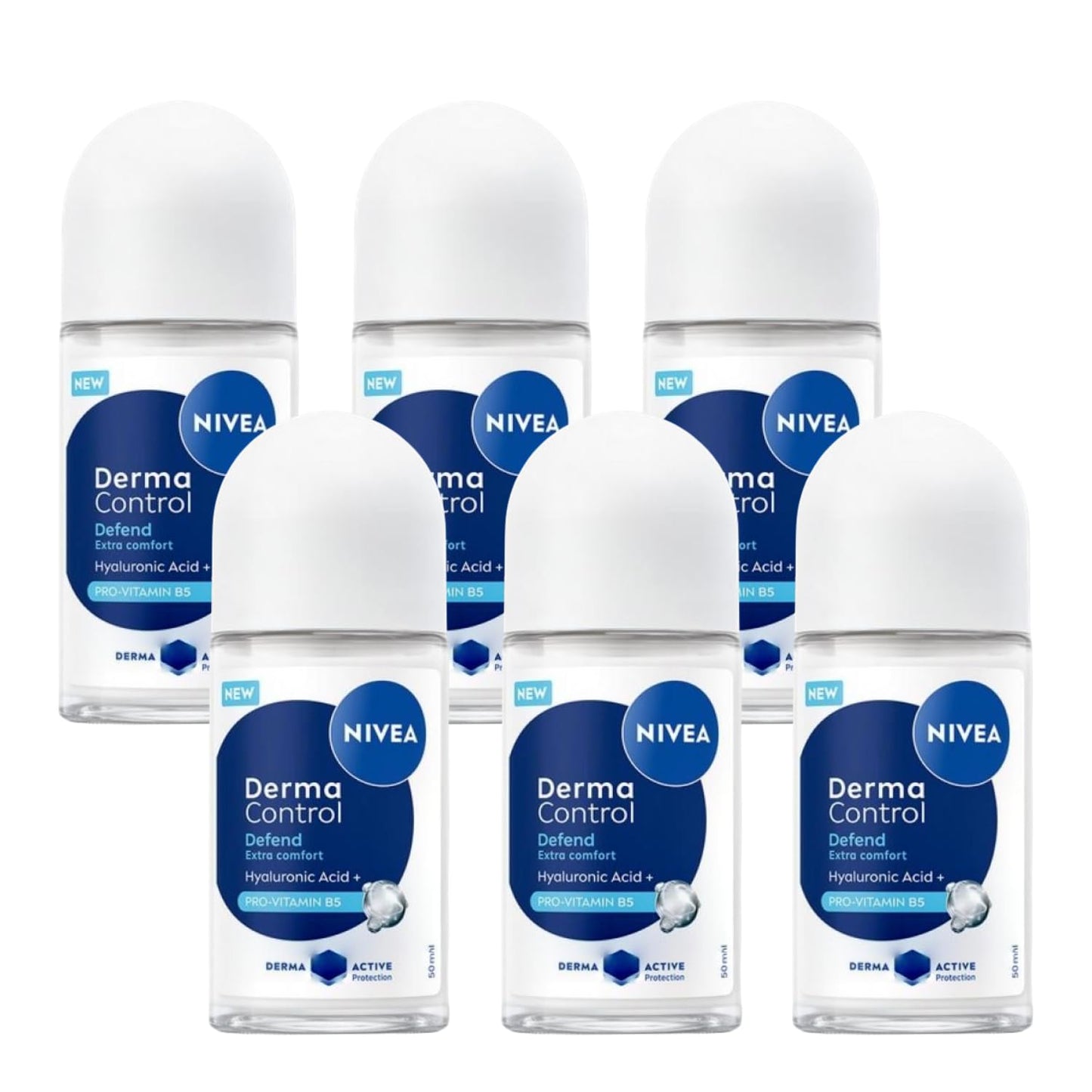 Nivea Derma Control Defend Roll-On Deodorant - 1.69 fl oz - Pack of 6 Beauty and Personal Care NIVEA