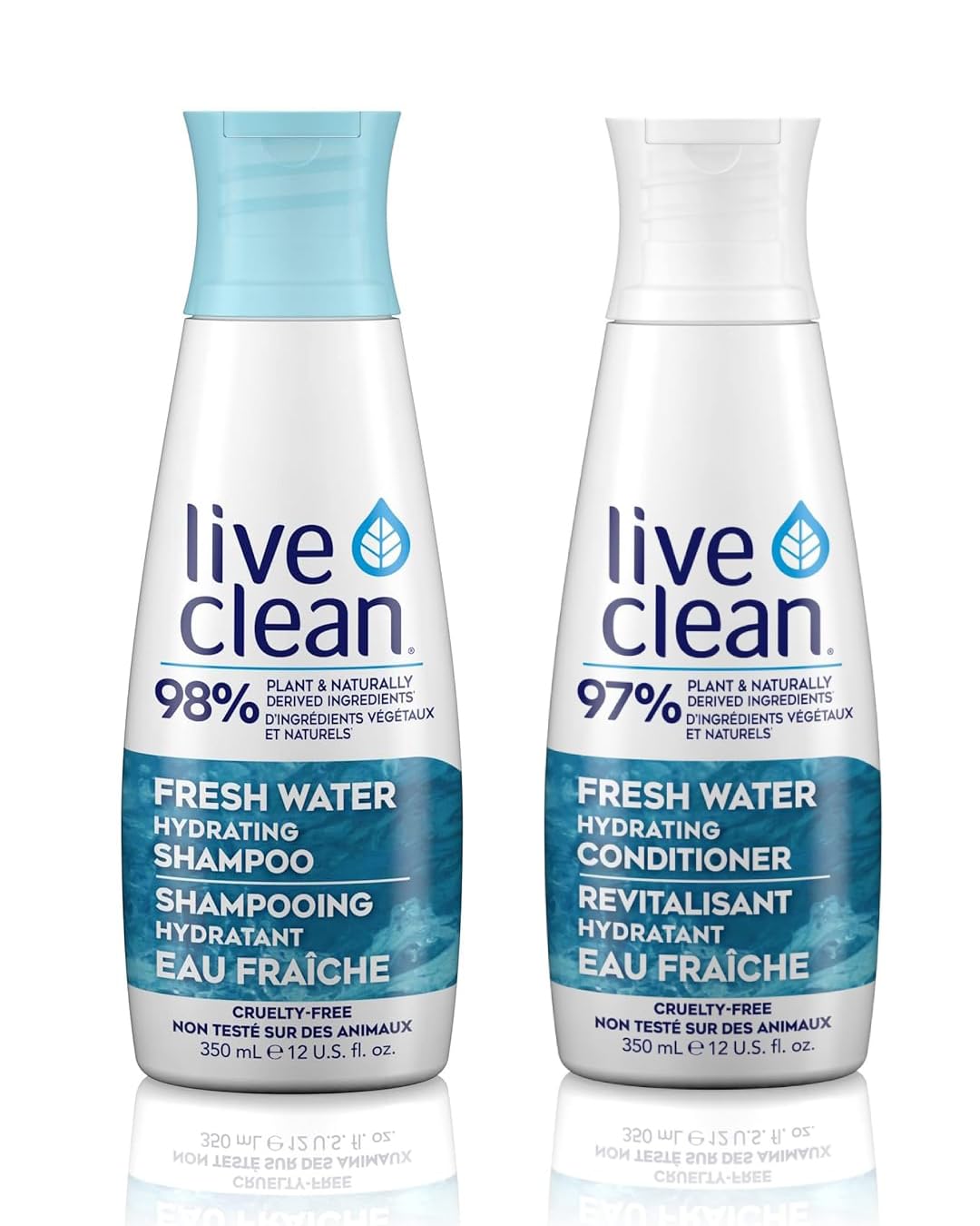 Live Clean Fresh Water Hydrating Shampoo and Conditioner Bundle With Rosemary Leaf Extract, Vitamin E and Lavender Extract, 12 fl. oz. Each Beauty & Personal Care Live Clean